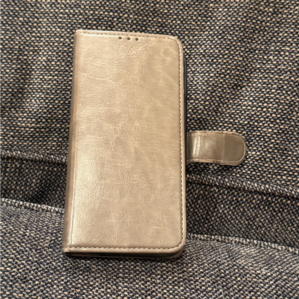 Gray Leather Phone Case